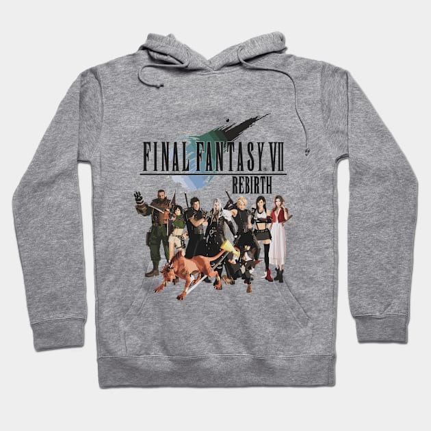 Final Fantasy VII Rebirth Party Group Hoodie by peculiarbutcute